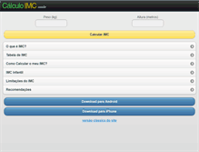 Tablet Screenshot of m.calculoimc.com.br